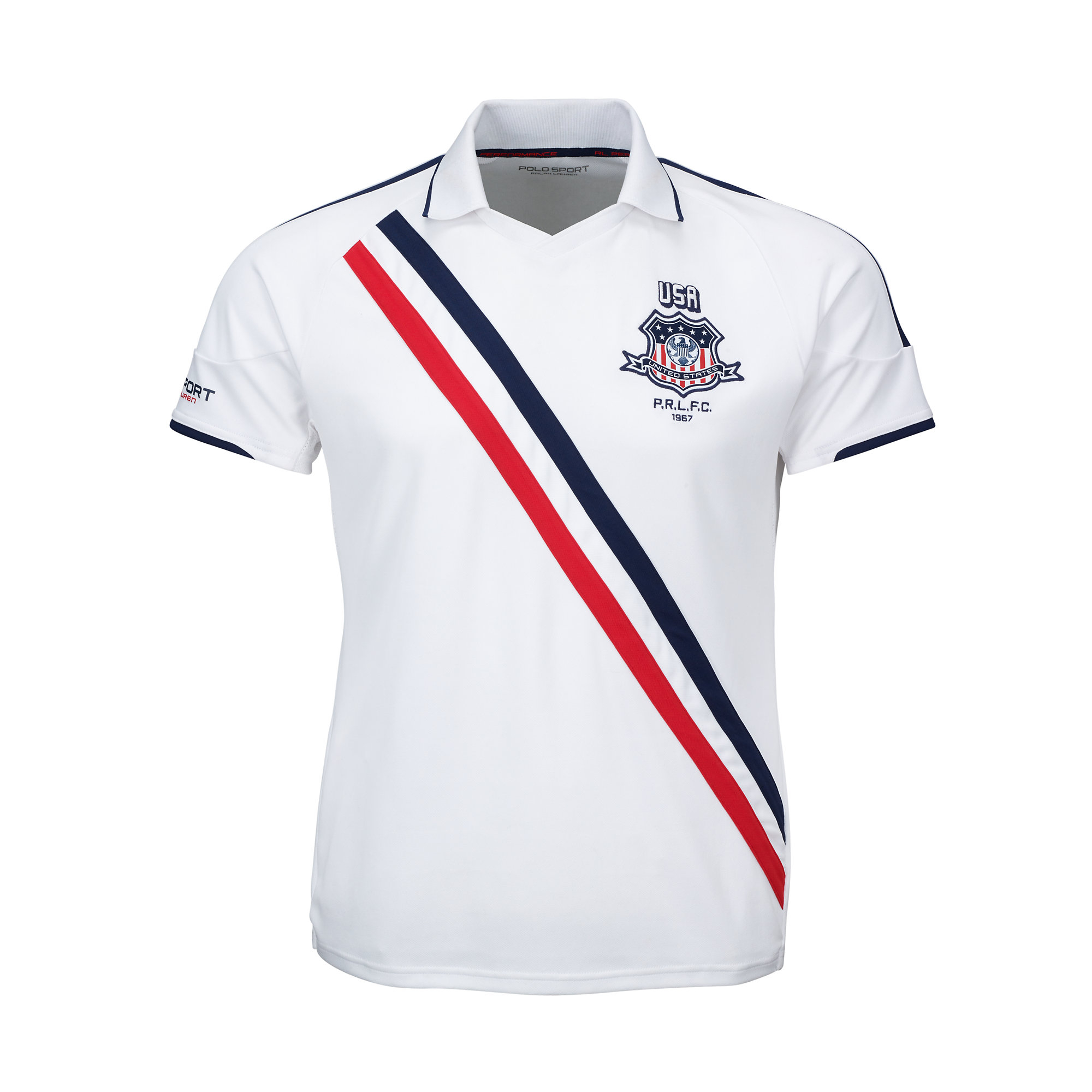 Lyst - Ralph Lauren Usa Jersey Polo Shirt in White for Men