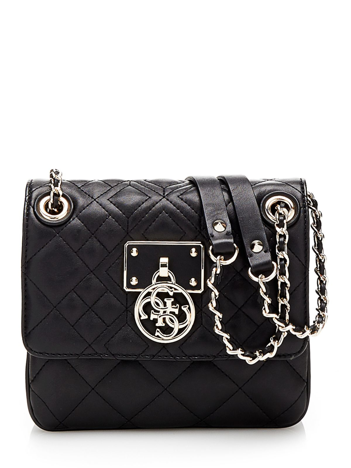 Guess Aliza Quilted Convertible Crossbody Bag in Black (black multi) | Lyst