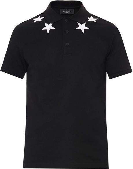 Givenchy Cubanfit Star Polo Shirt in Black for Men | Lyst
