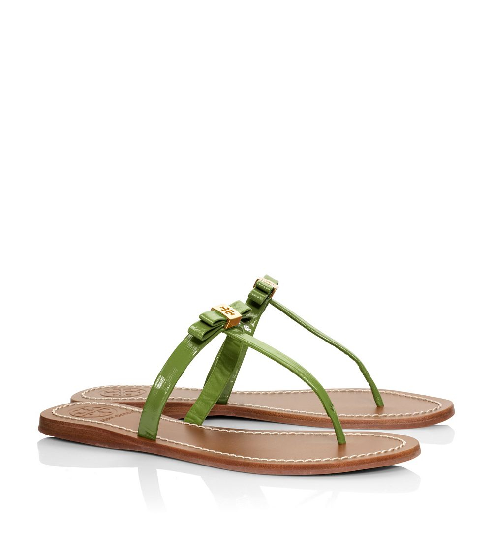 tory burch green flats