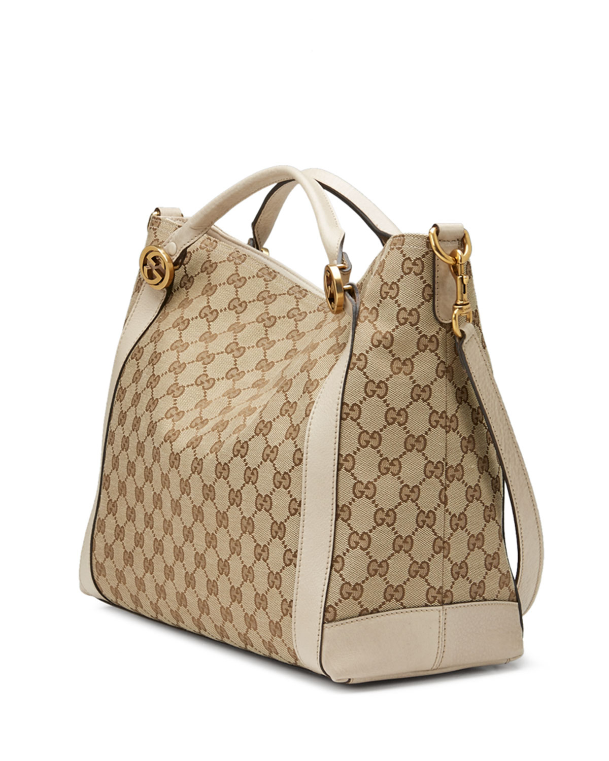 Lyst - Gucci Miss Gg Medium Canvas Tote Bag in Brown