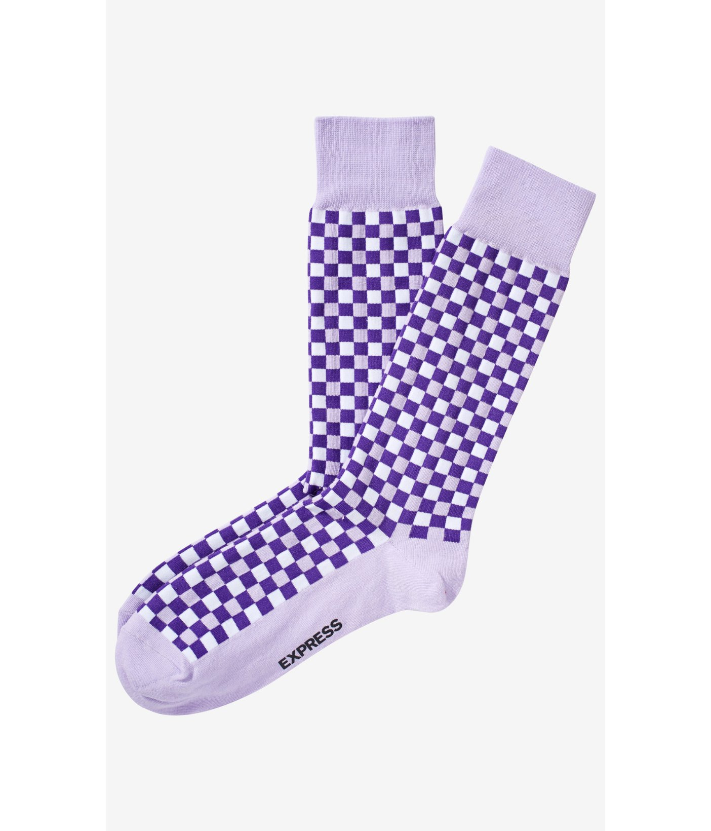 Lyst Express Gingham Check Dress Socks in Purple