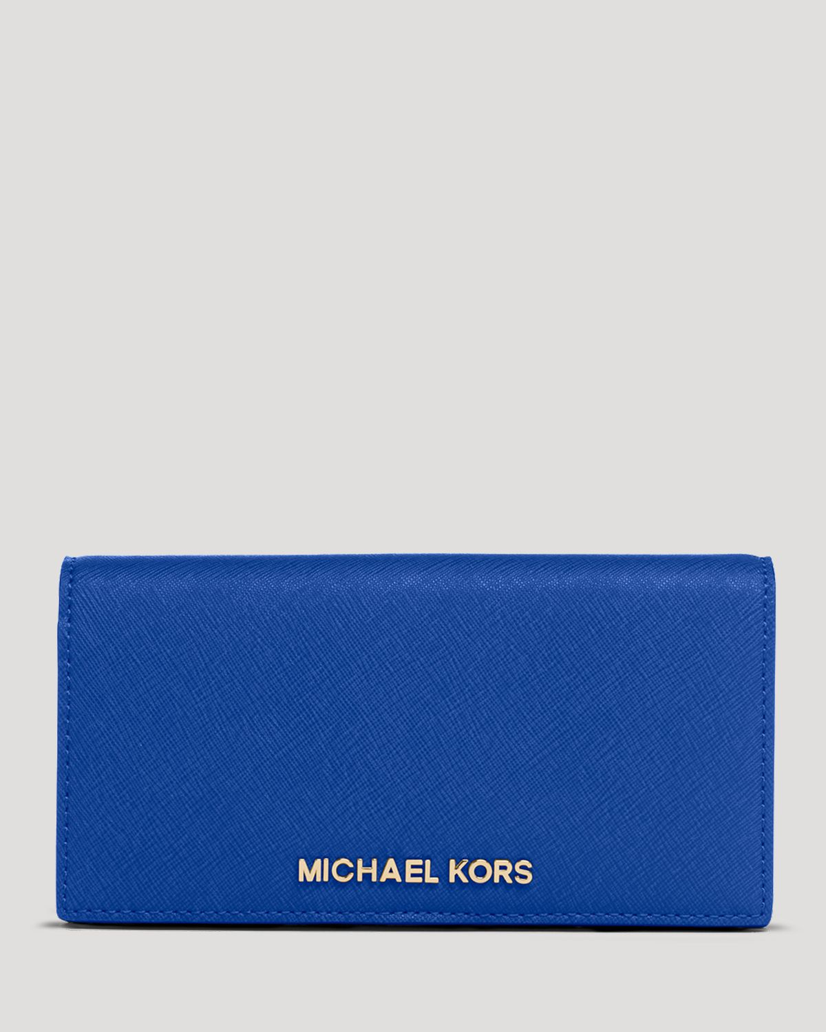 Lyst - MICHAEL Michael Kors Wallet - Large Slim Continental Snap in Blue