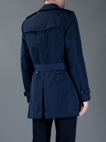 Burberry Brit Classic Trench Coat in Blue for Men | Lyst