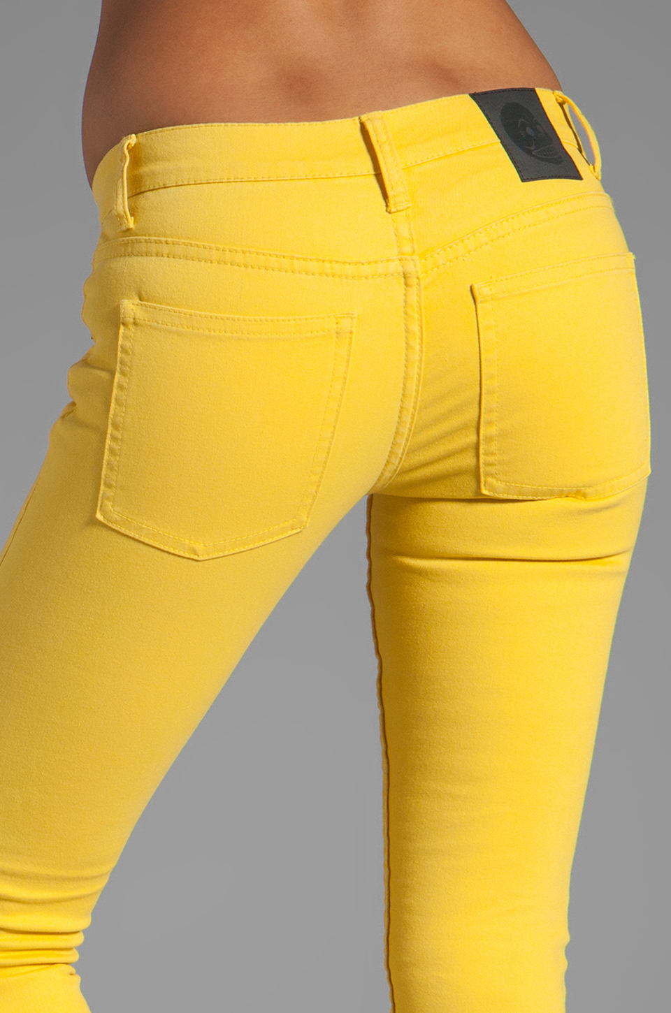 jeans with yellow side stripe