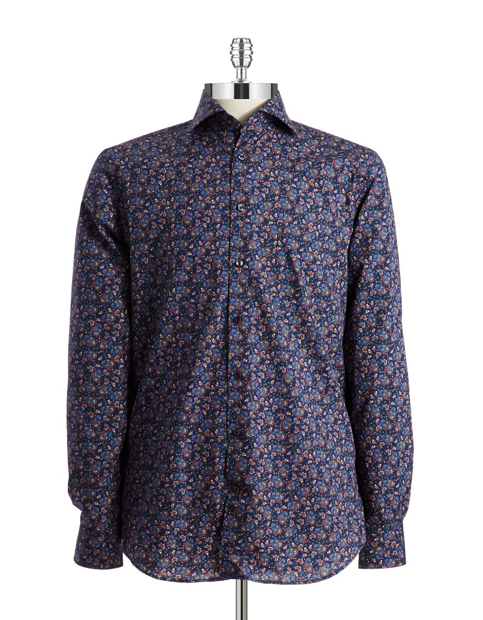 Lyst - Bugatti Classic Fit Paisley Sports Shirt in Blue for Men