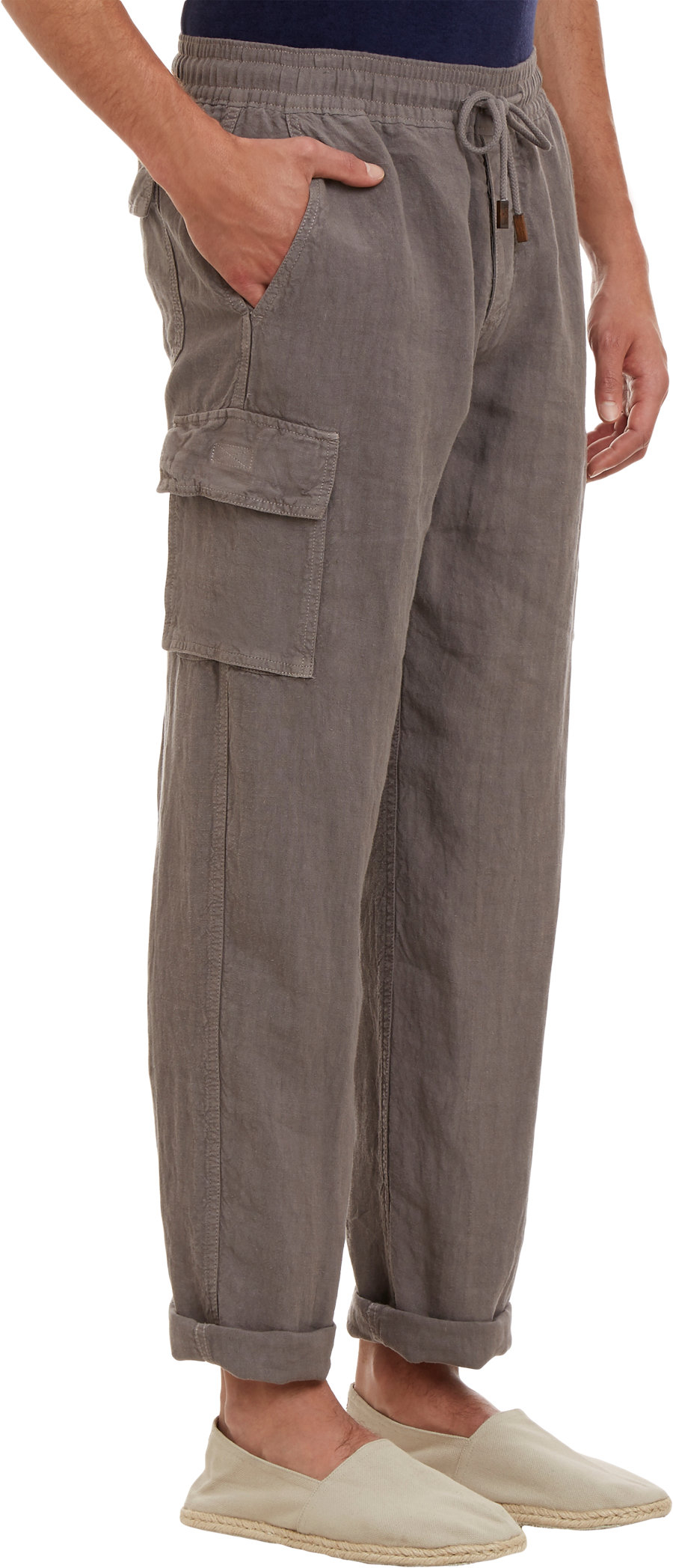 Vilebrequin Linen Drawstring Cargo Pants in Gray for Men (Grey) Lyst