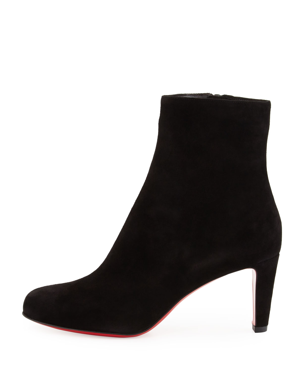 christian louboutin round-toe ankle boots Brown suede - Bbridges