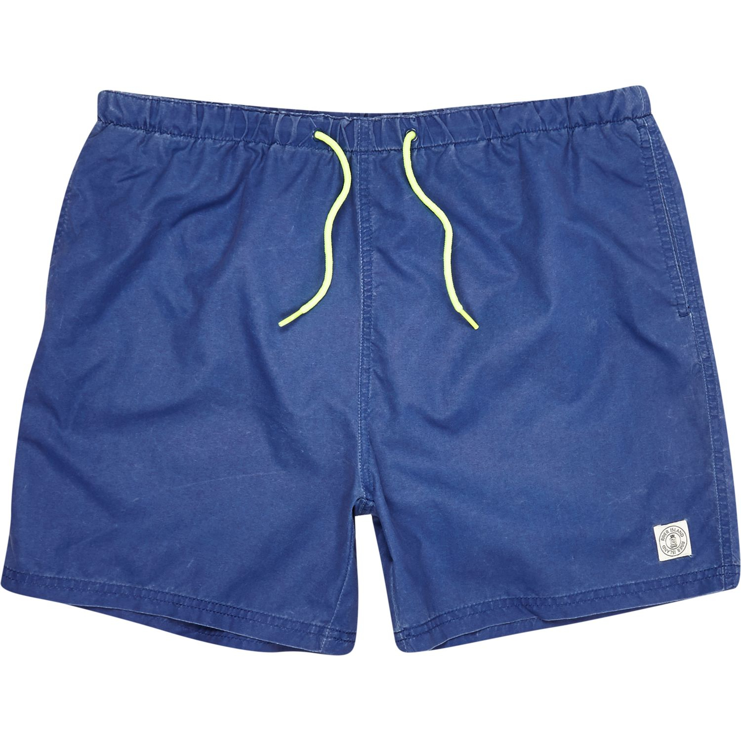 River Island Navy Neon Cord Short Swim Shorts in Blue for Men (navy) | Lyst