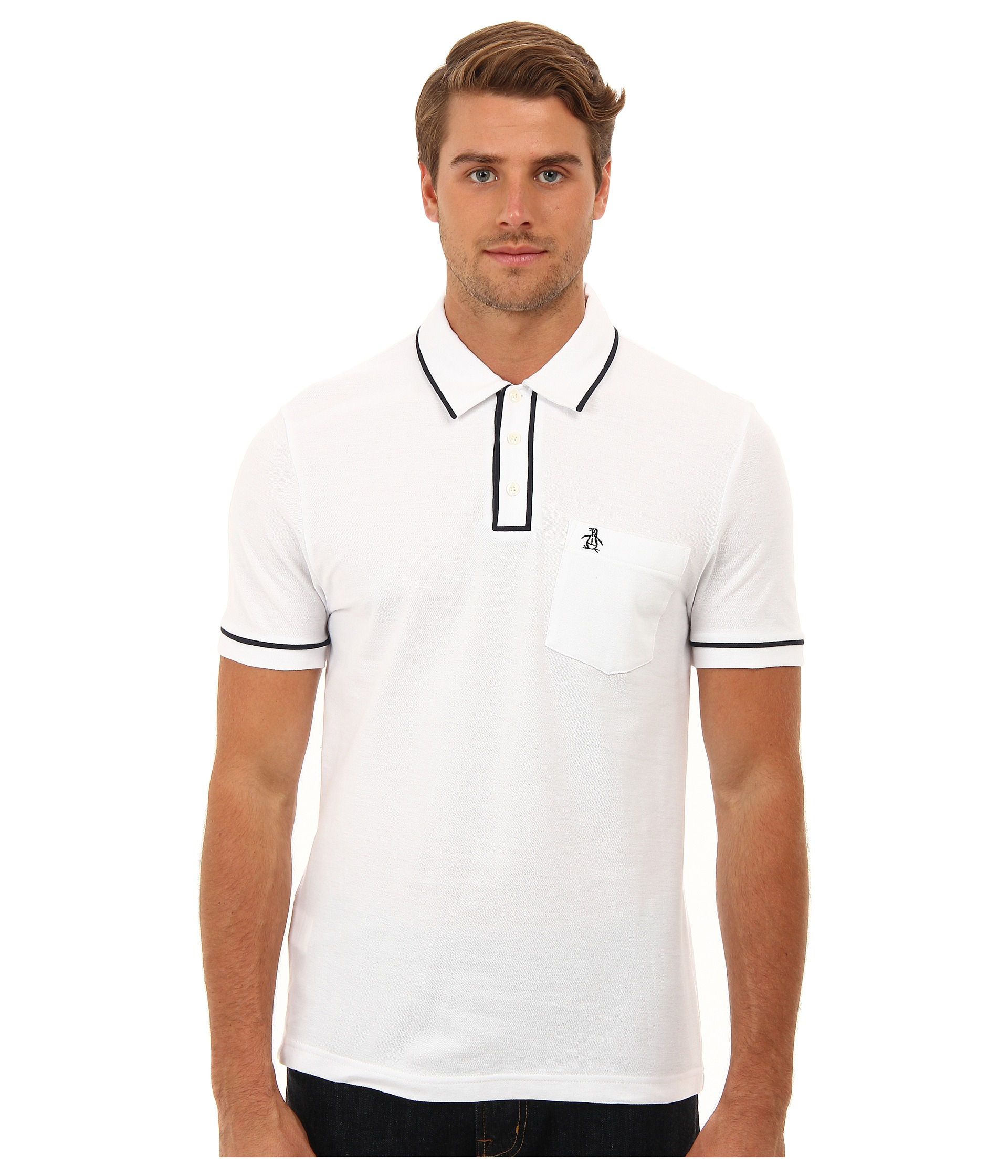 penguin white polo shirt