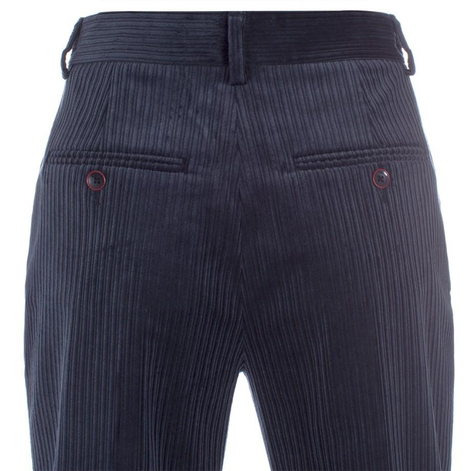 Download Paul smith Women's Navy Corduroy Pleat-front Trousers in ...