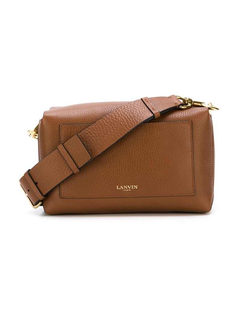 Lyst - Lanvin Rectangular Shoulder Bag in Brown