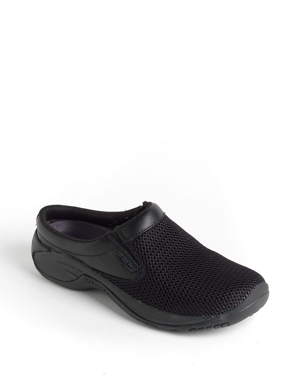 Merrell Encore Bypass Leather Clogs in Black for Men | Lyst