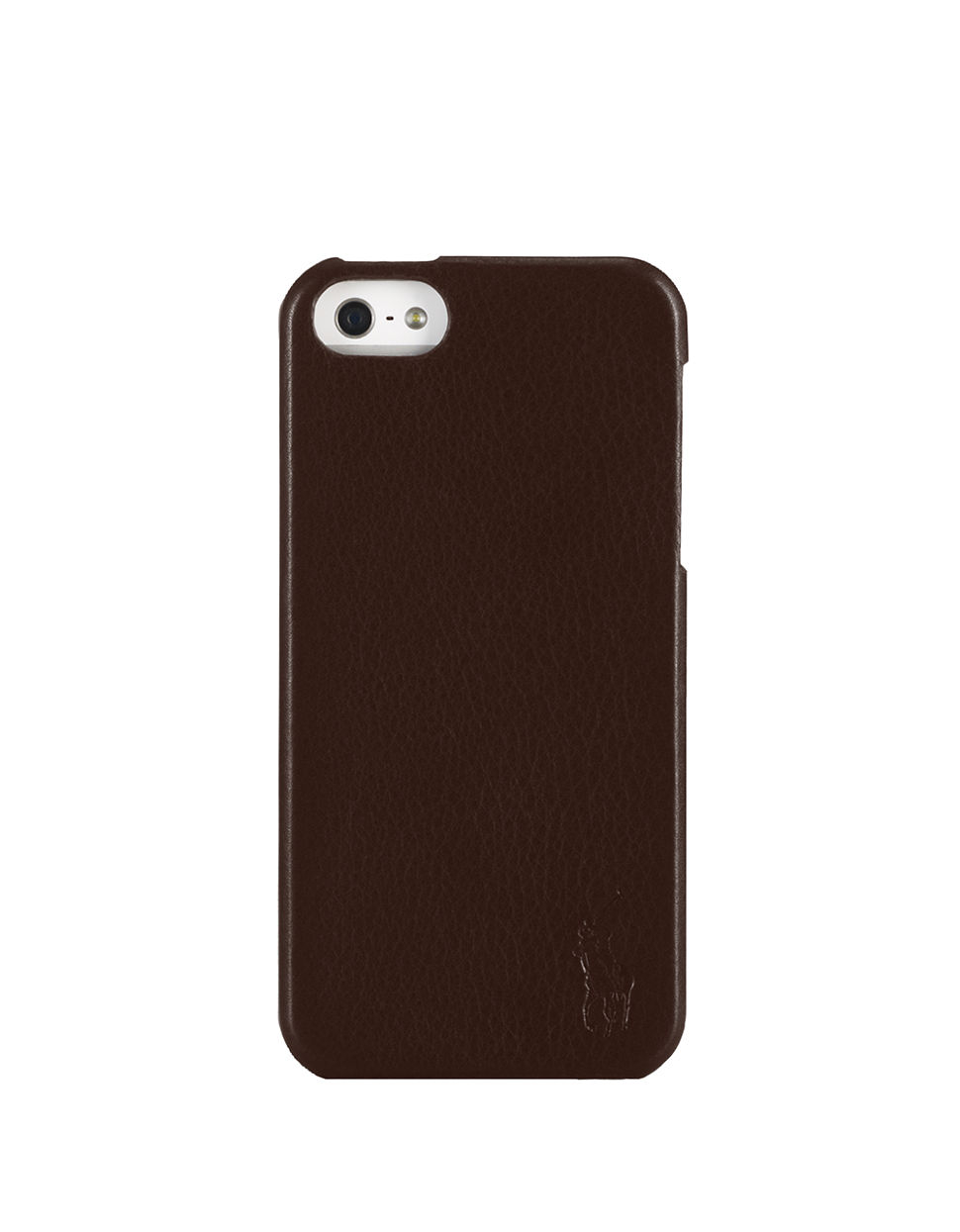 Polo ralph lauren Pebbled Leather Hard Phone Case in Brown for Men | Lyst