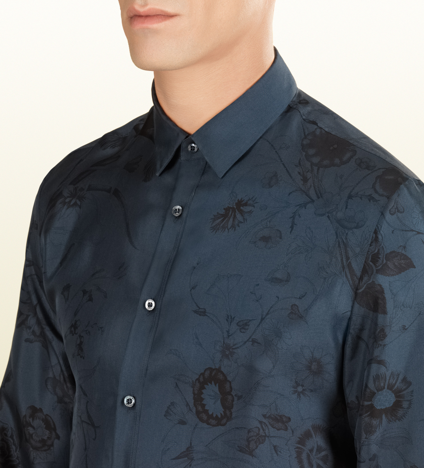 silk gucci shirt mens