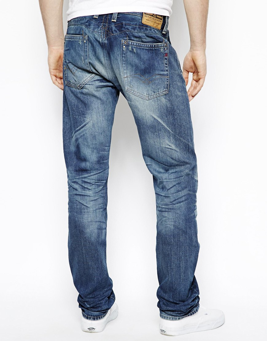 Lyst - Replay Jeans New Doc in Blue for Men