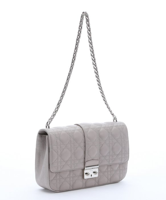 Lyst Dior Light Grey Leather Miss Medium Shoulder Bag In Gray Gallery