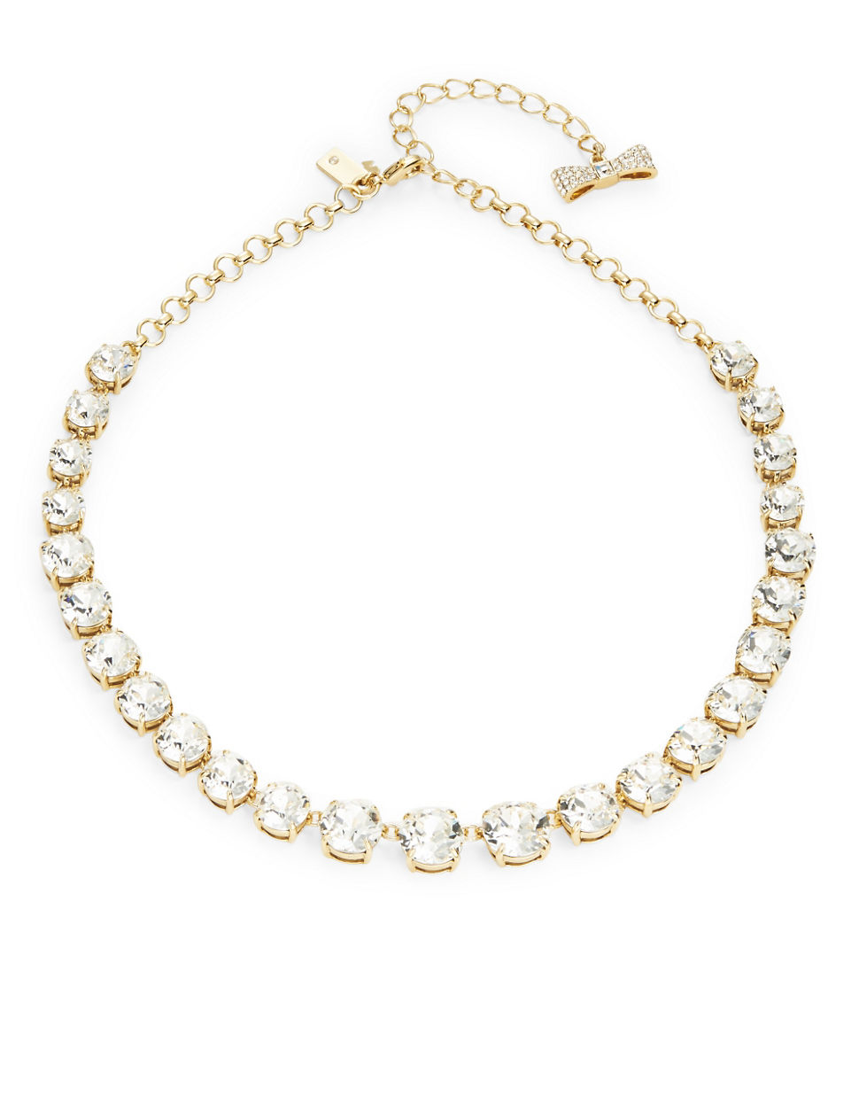 Kate spade Swarovski Crystal Necklace in Gold | Lyst