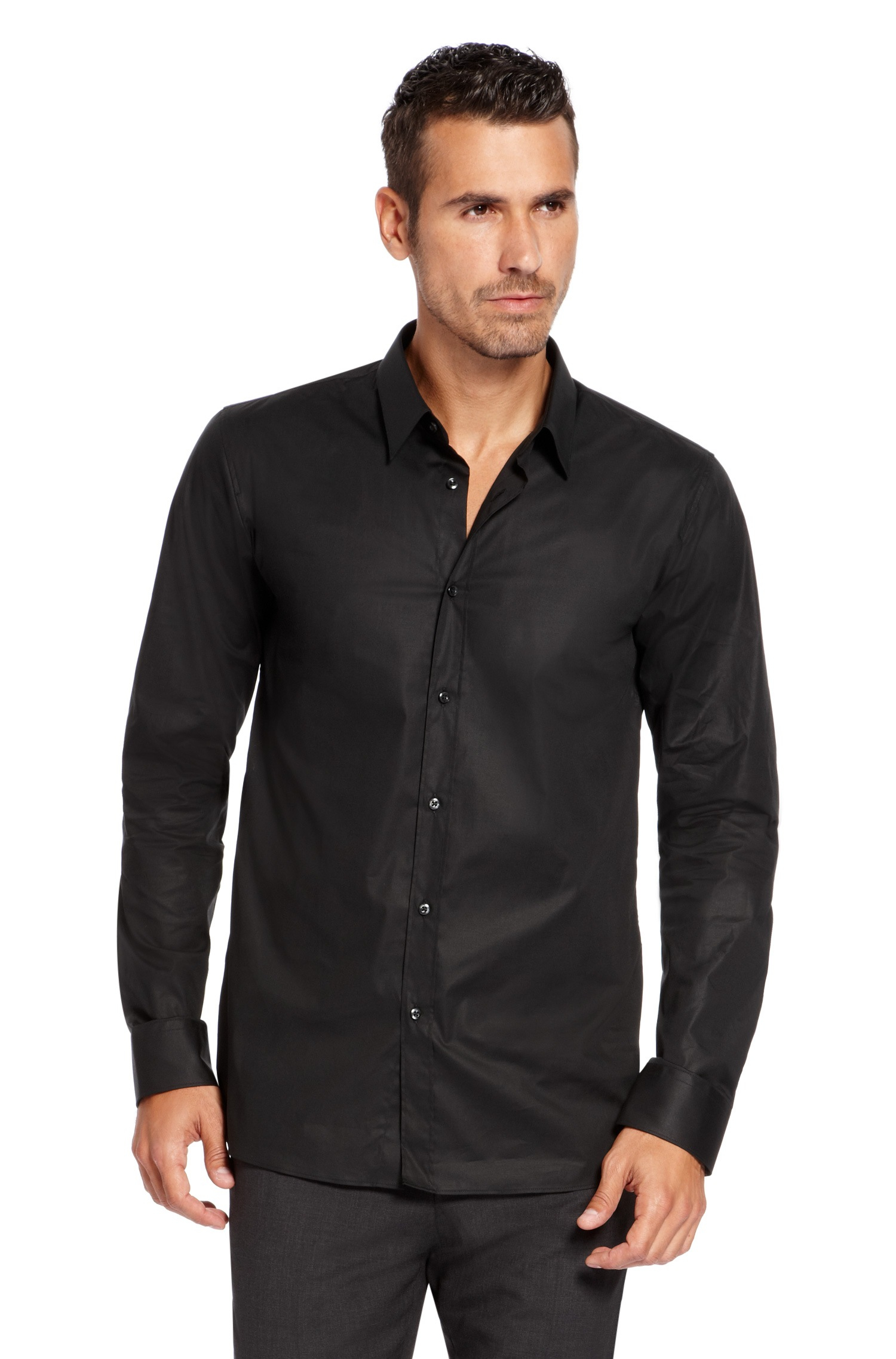 Hugo elisha Slim Fit Point Collar Stretch  Cotton 