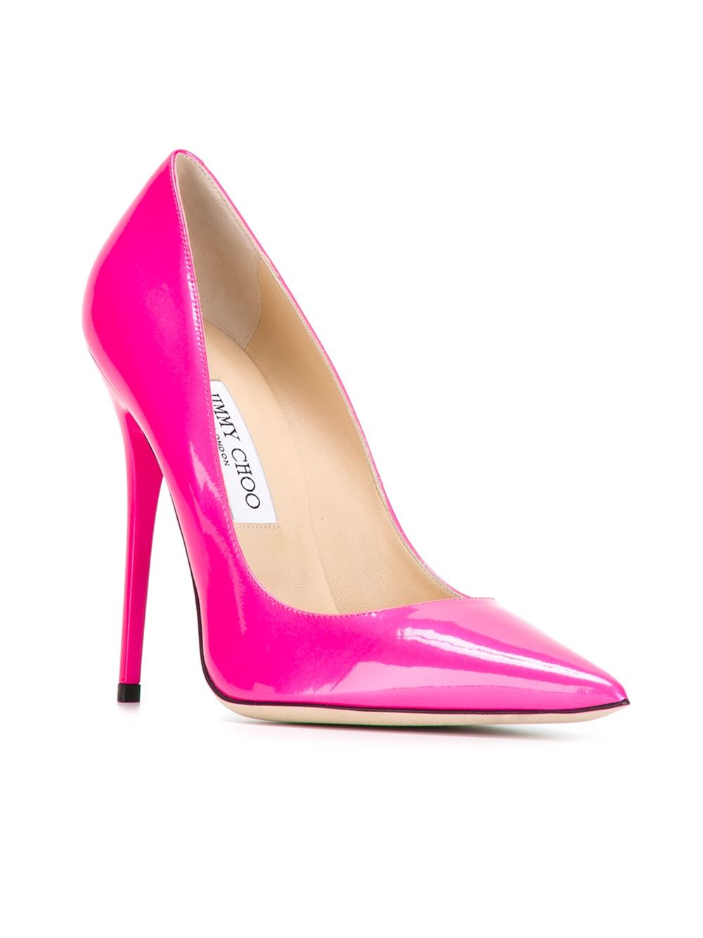 Jimmy choo Anouk Patent-Leather Pumps in Pink (pink & purple) | Lyst