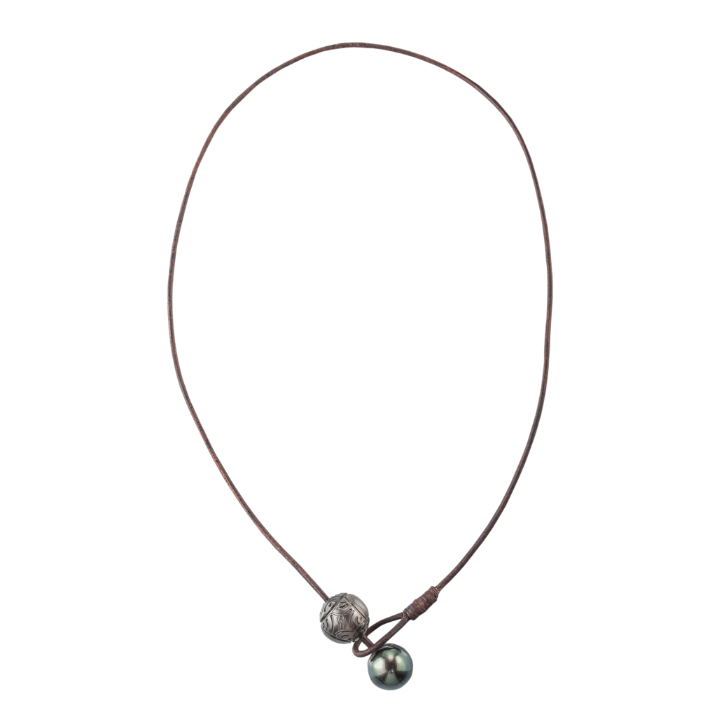 Vincent peach Men's Seaplicity Samoa Necklace W/ Engraved Mosaic Bead ...