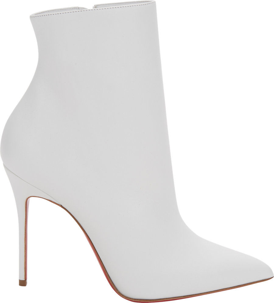 Christian Louboutin So Kate Point-toe Ankle Booties in White | Lyst