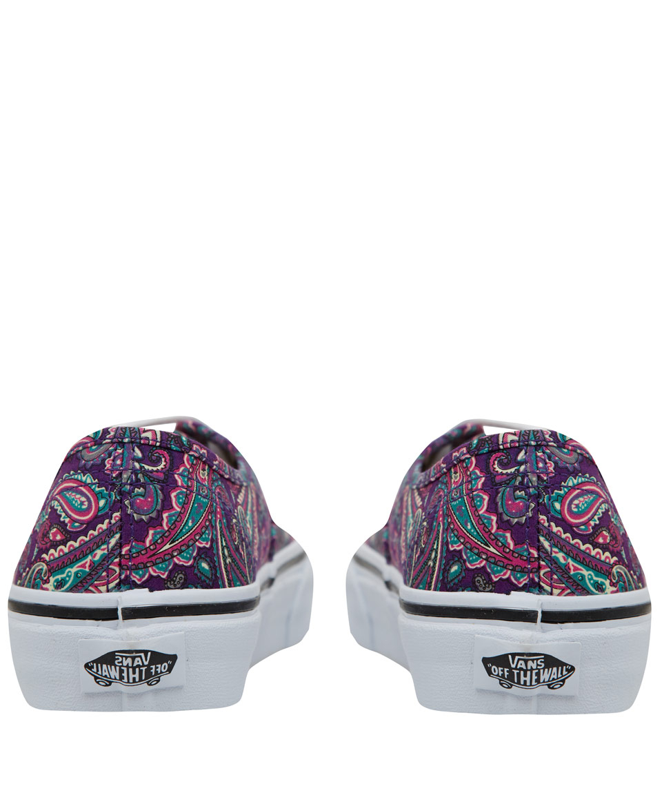 Lyst Vans Violet Paisley Authentic Skate Shoes in Purple