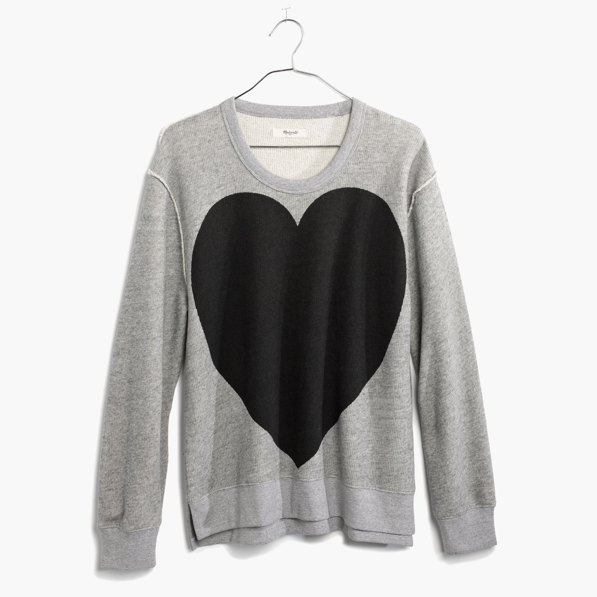 Lyst - Madewell Heart Sweatshirt in Black