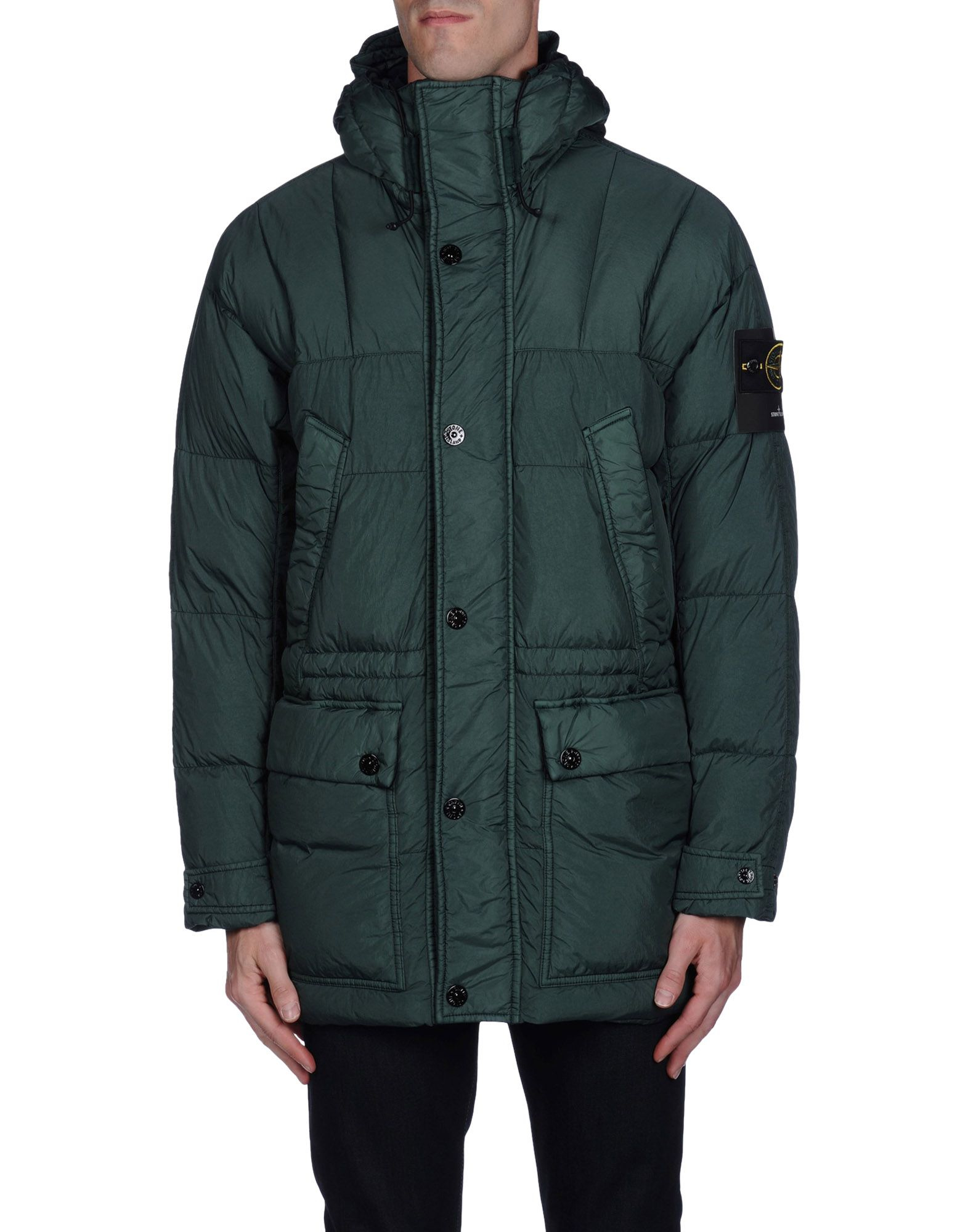 Stone island Down Jacket in Green for Men (Dark green) Lyst