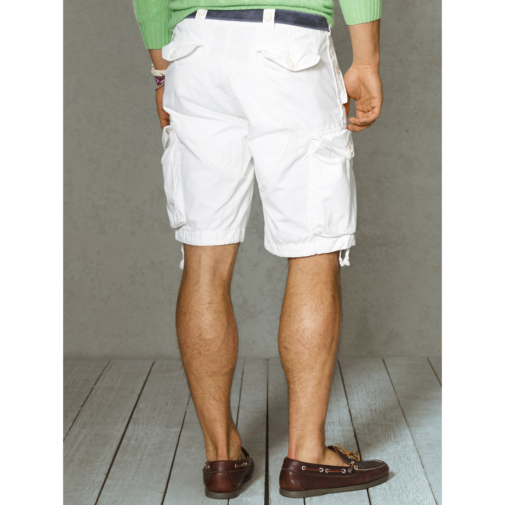 white polo cargo shorts