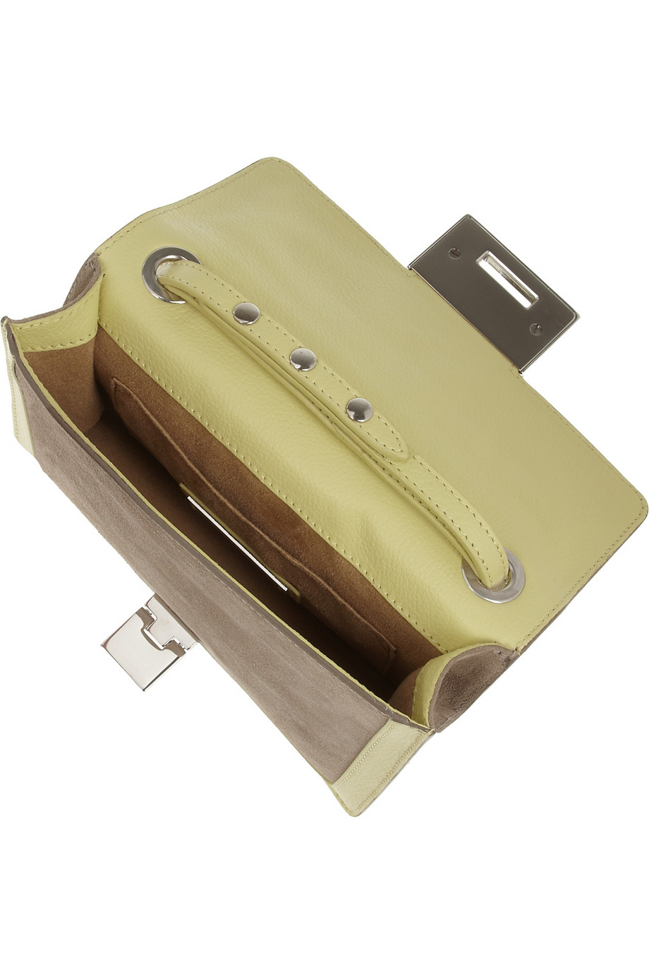 Lyst Jimmy Choo Rebel Texturedleather and Suede Shoulder Bag in Yellow