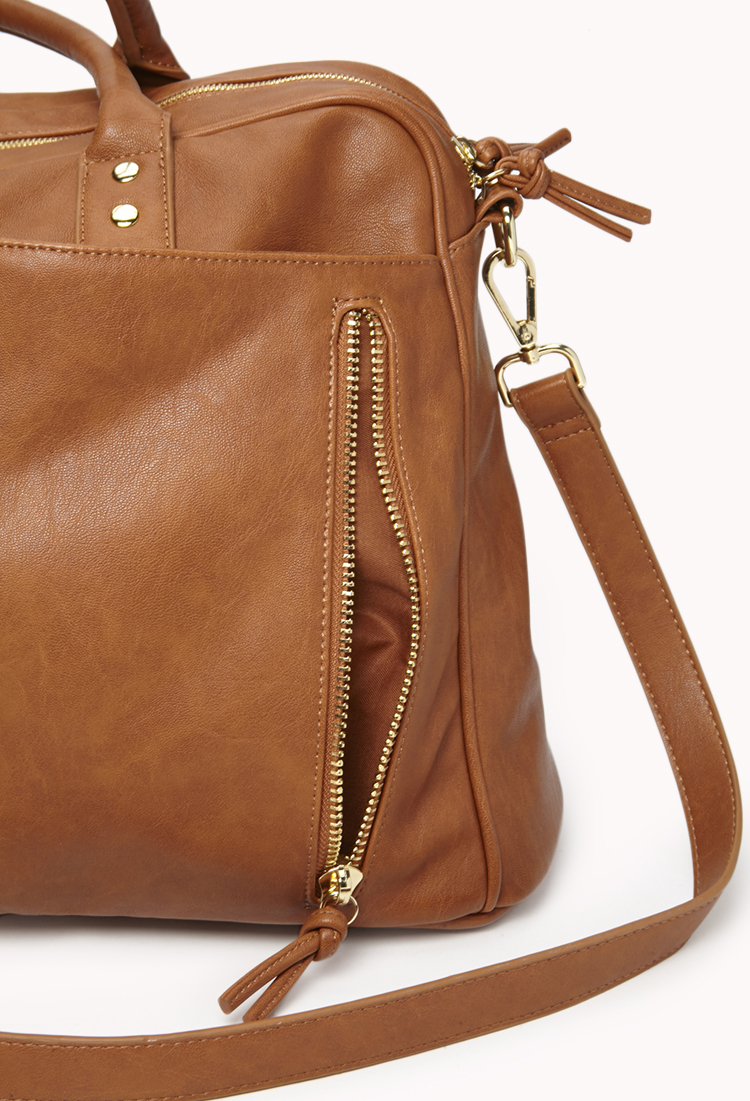 faux leather duffle bag womens