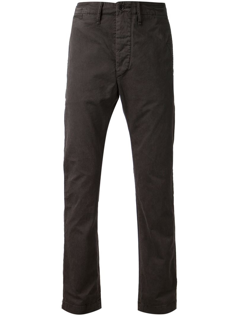 Lyst - Rrl 'officer's Chino' Trousers in Gray for Men