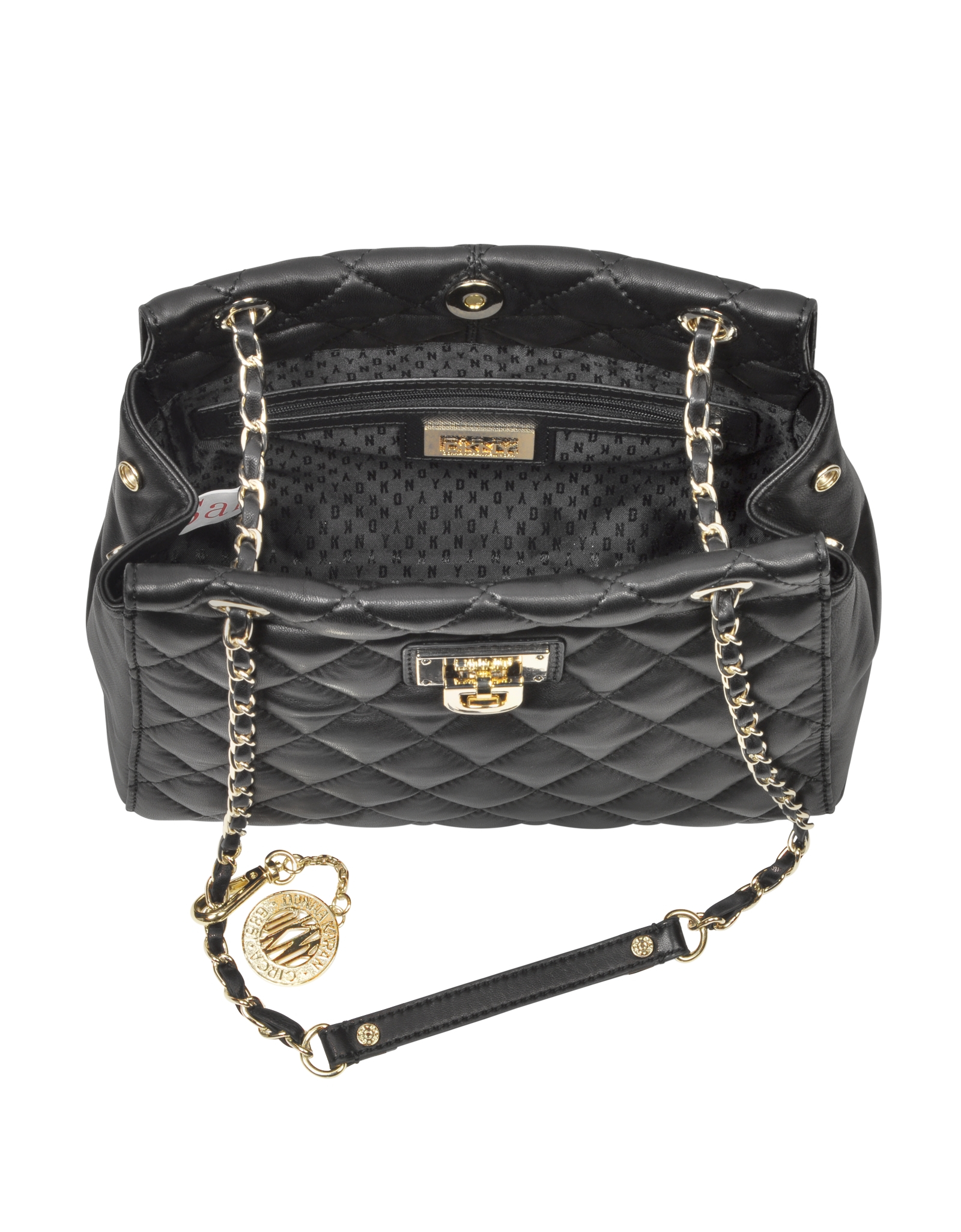 Lyst - DKNY Gansevoort Quilted Nappa Large Snap Crossbody Bag in Black