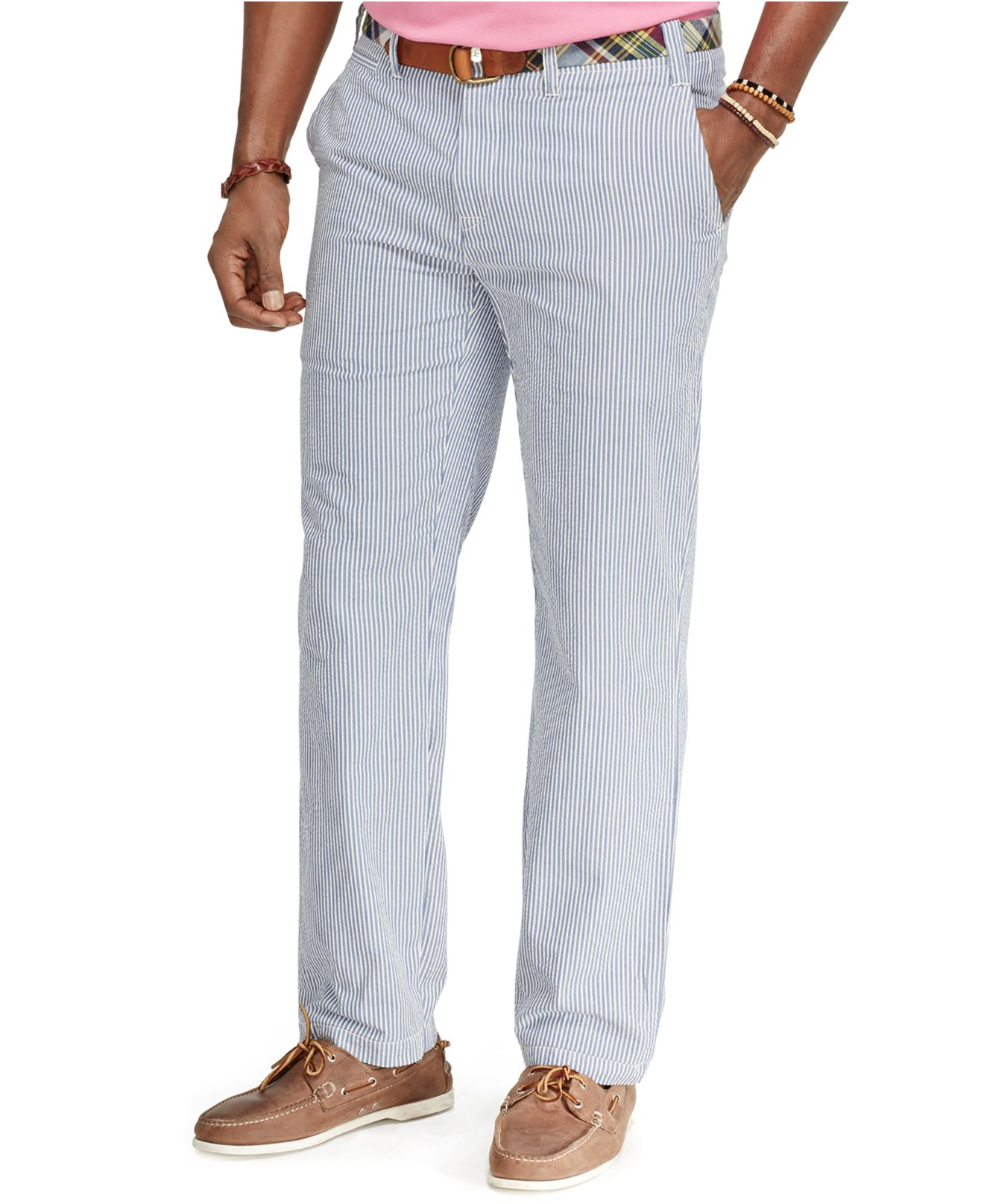 Lyst - Polo Ralph Lauren Big And Tall Flat-Front Seersucker Pants in ...