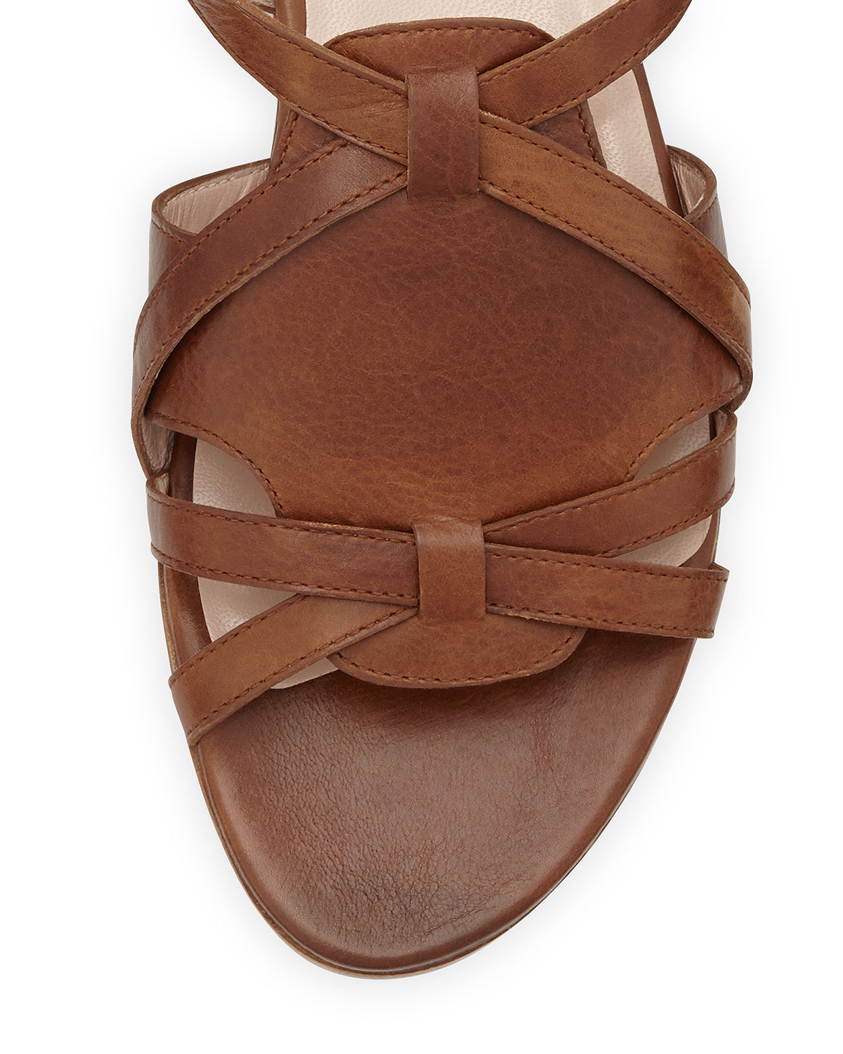 Lyst - Stuart Weitzman Greek Strappy Leather Sandal Saddle in Brown