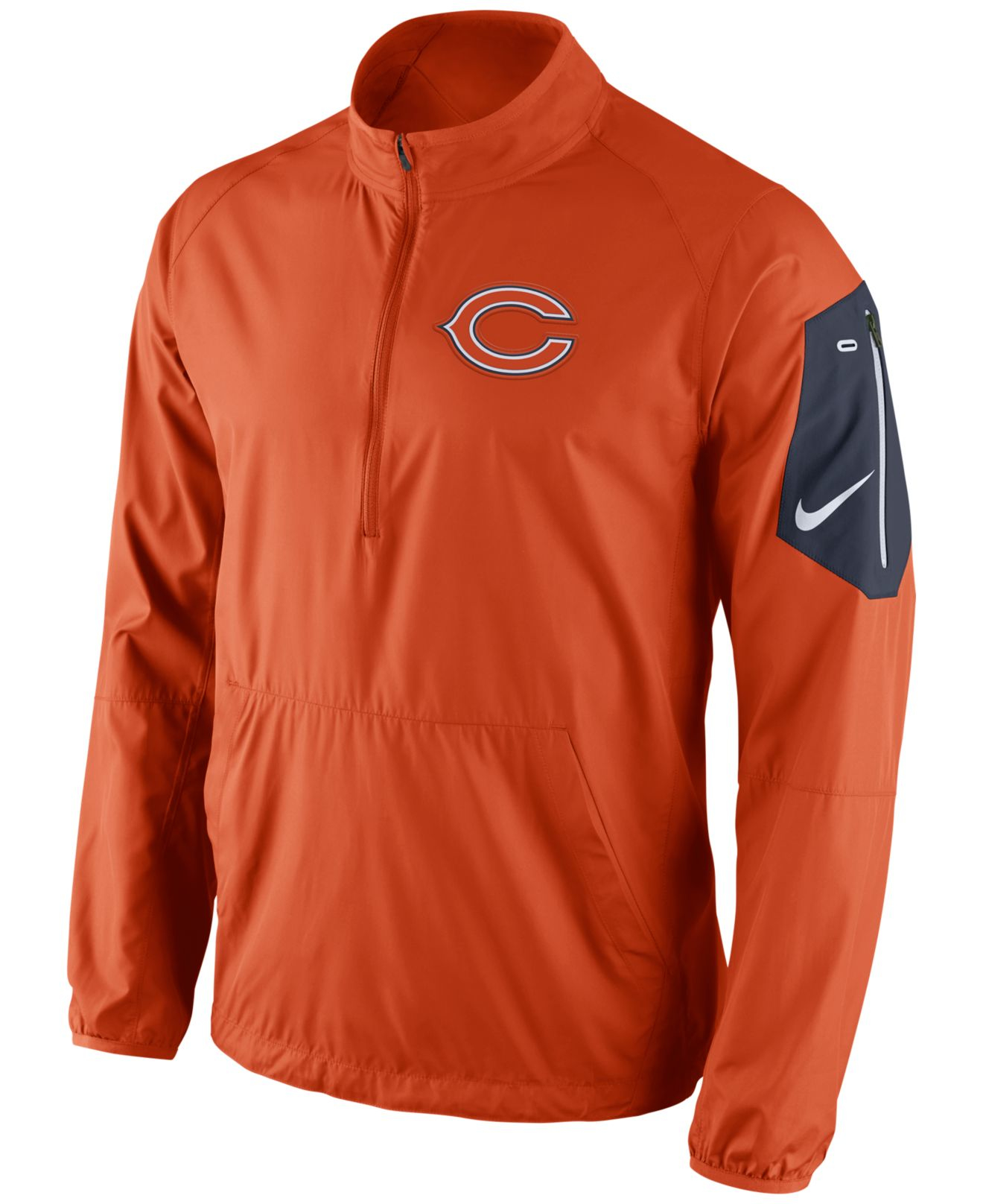 Lyst - Nike Men's Chicago Bears Lockdown Half-zip Jacket in Orange for Men