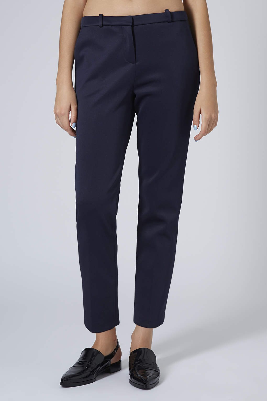 womens navy blue stretch trousers