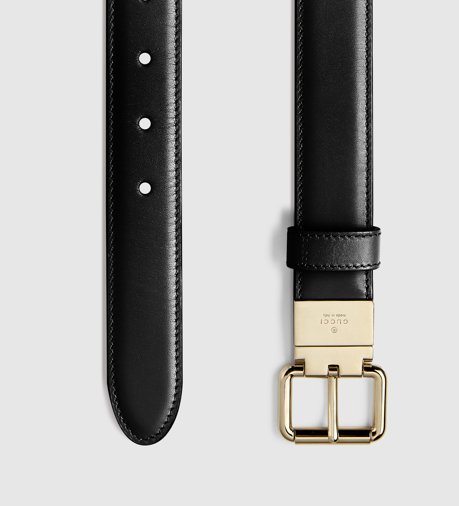 Lyst - Gucci Reversible Leather And Gg Supreme Belt in Black
