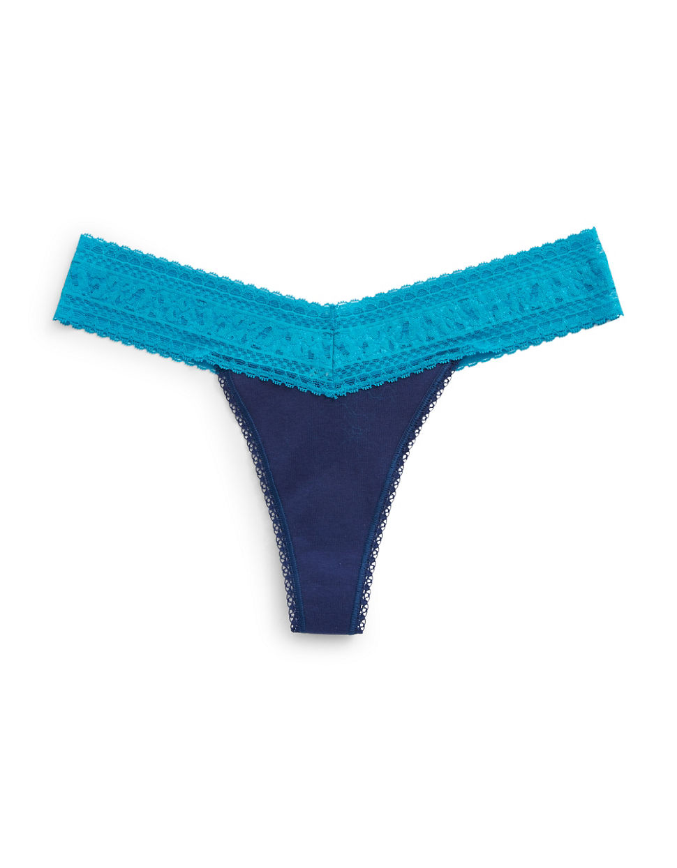 Calvin Klein | Blue Scalloped Lace Thong Panties | Lyst