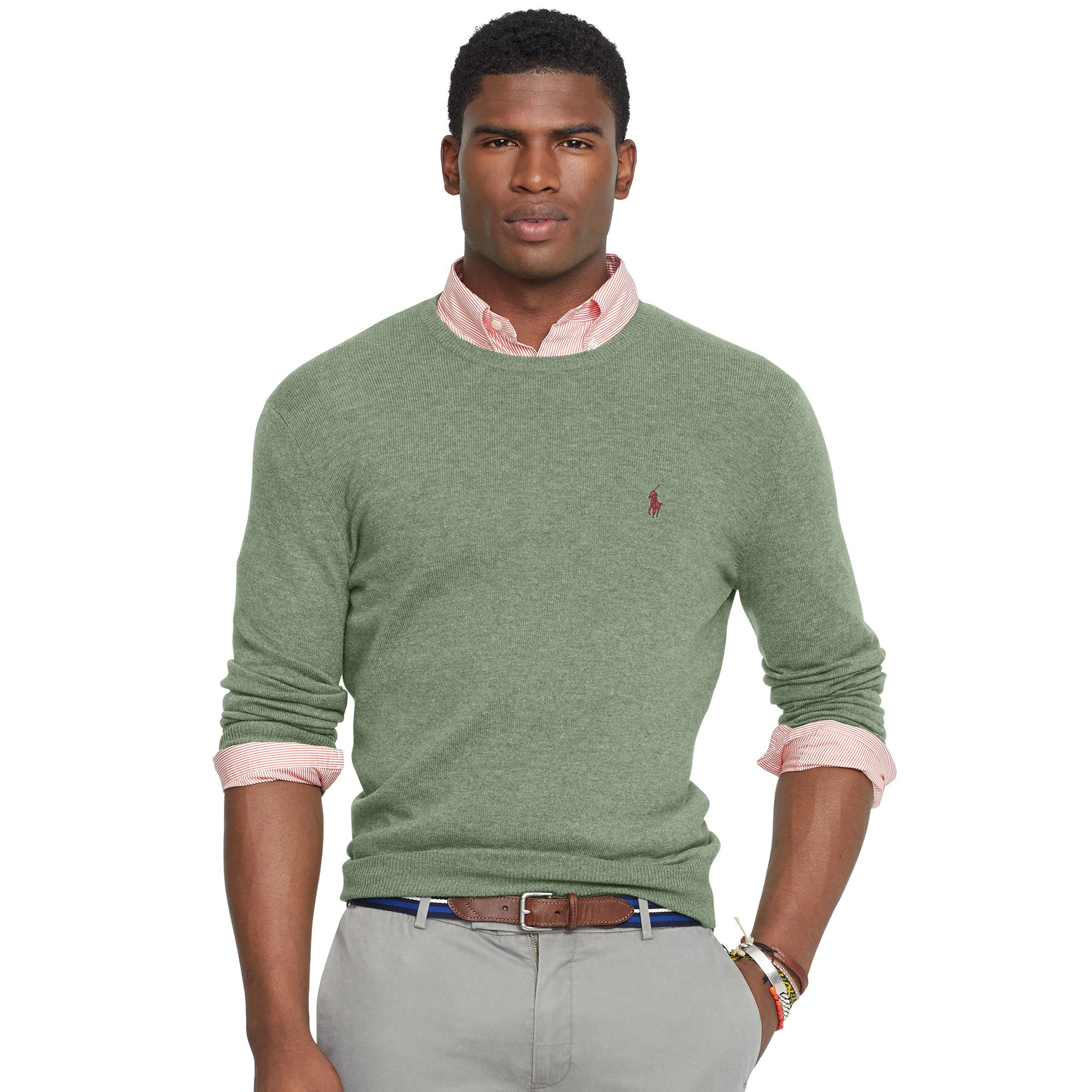 Polo ralph  lauren  Wool Crewneck Sweater  in Green for Men  