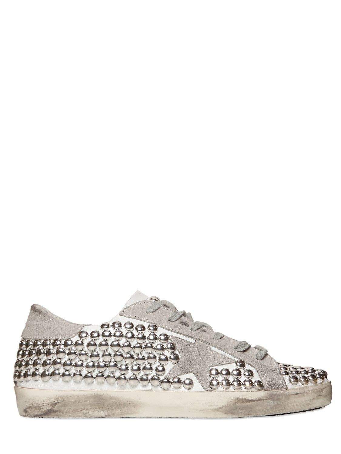 Golden goose deluxe brand 10mm Super Star Studded Leather Sneakers ...