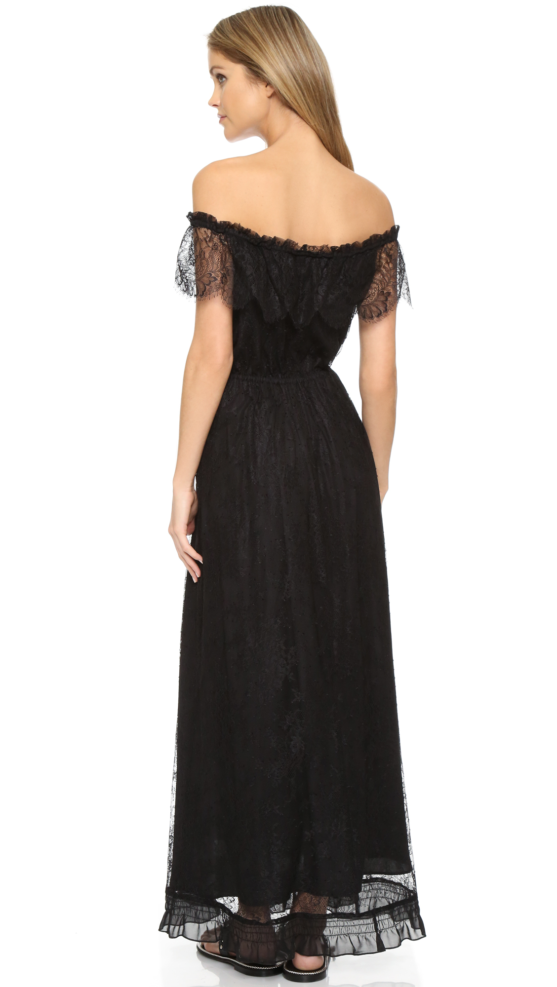 The kooples Bohemian Lace Dress in Black | Lyst