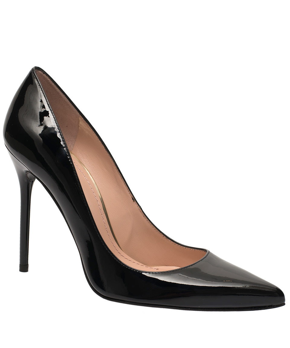 Stuart Weitzman Black Nouveau Patent Leather Stiletto Pumps in Black | Lyst