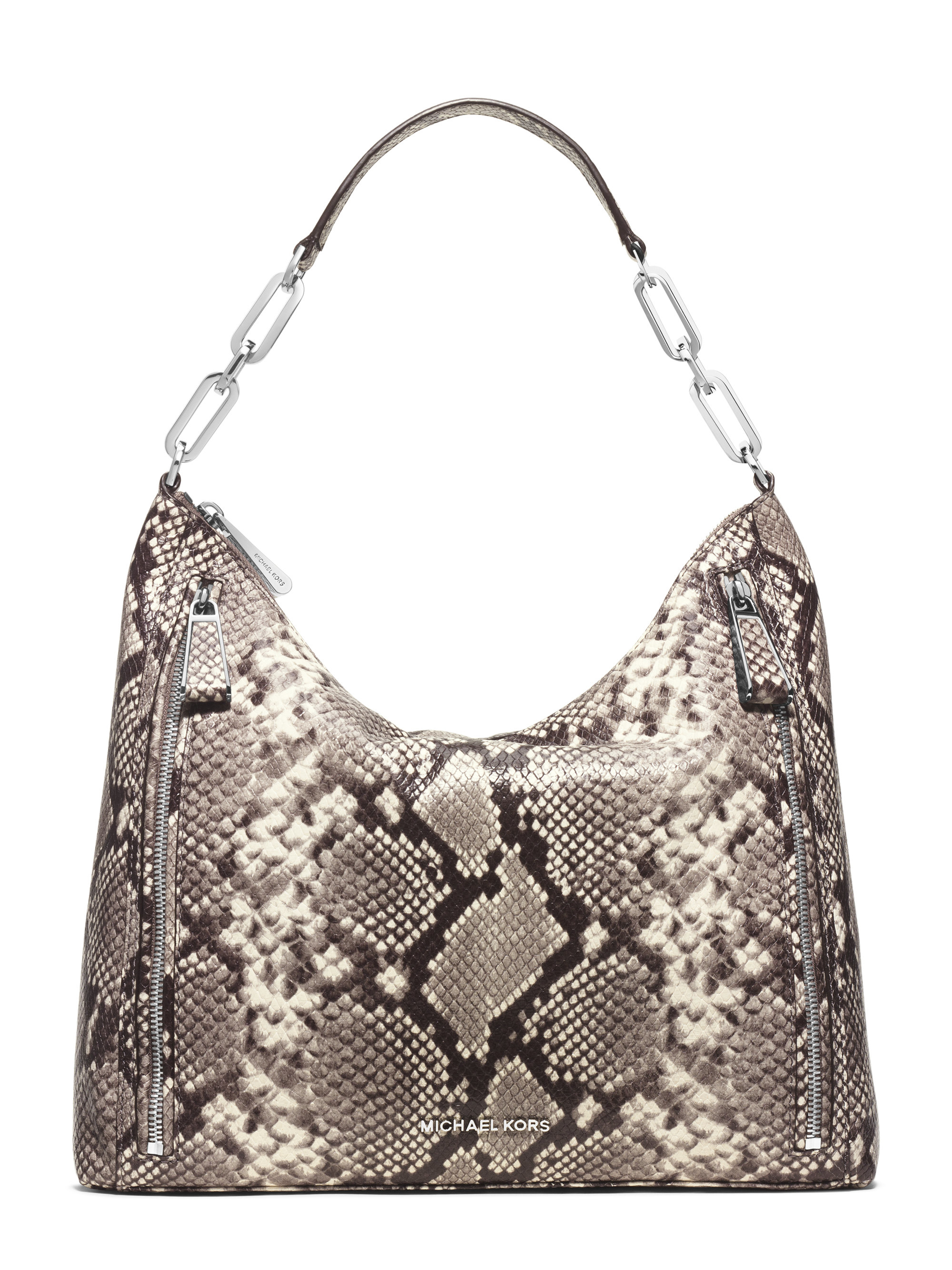 Lyst Michael Kors Matilda Large Snake Embossed Leather Gallery