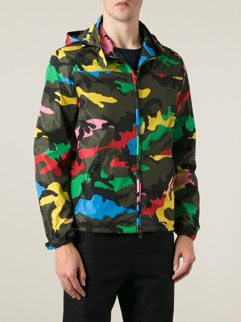 Lyst Valentino Camouflage Print Jacket in Green for Men