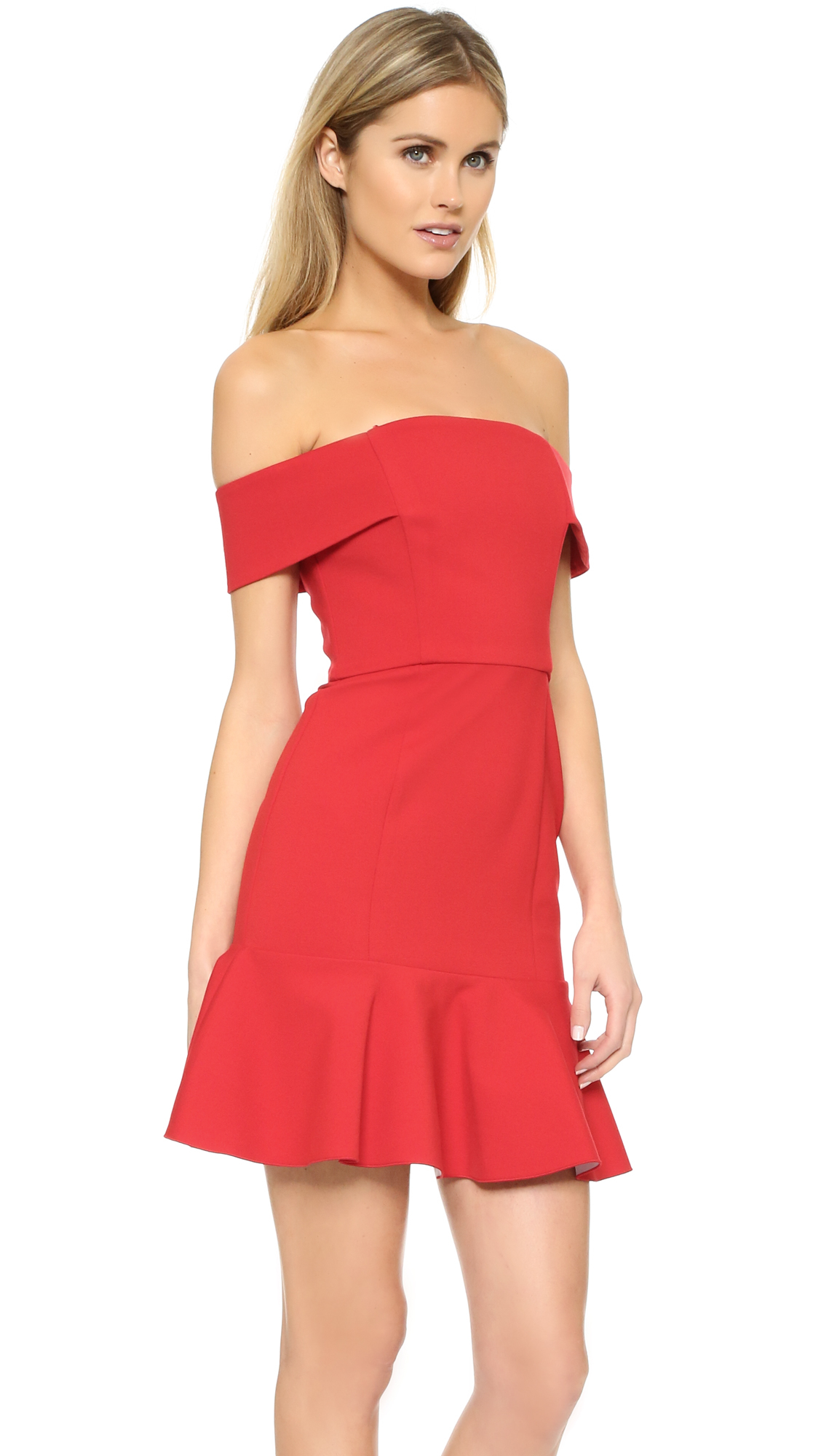 Lyst - Nicholas N/ Off Shoulder Mini Dress in Red