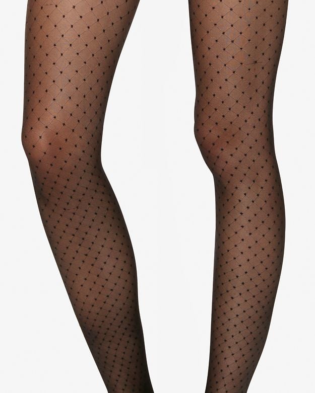 Lyst Fogal Dotted Pattern Tights In Black