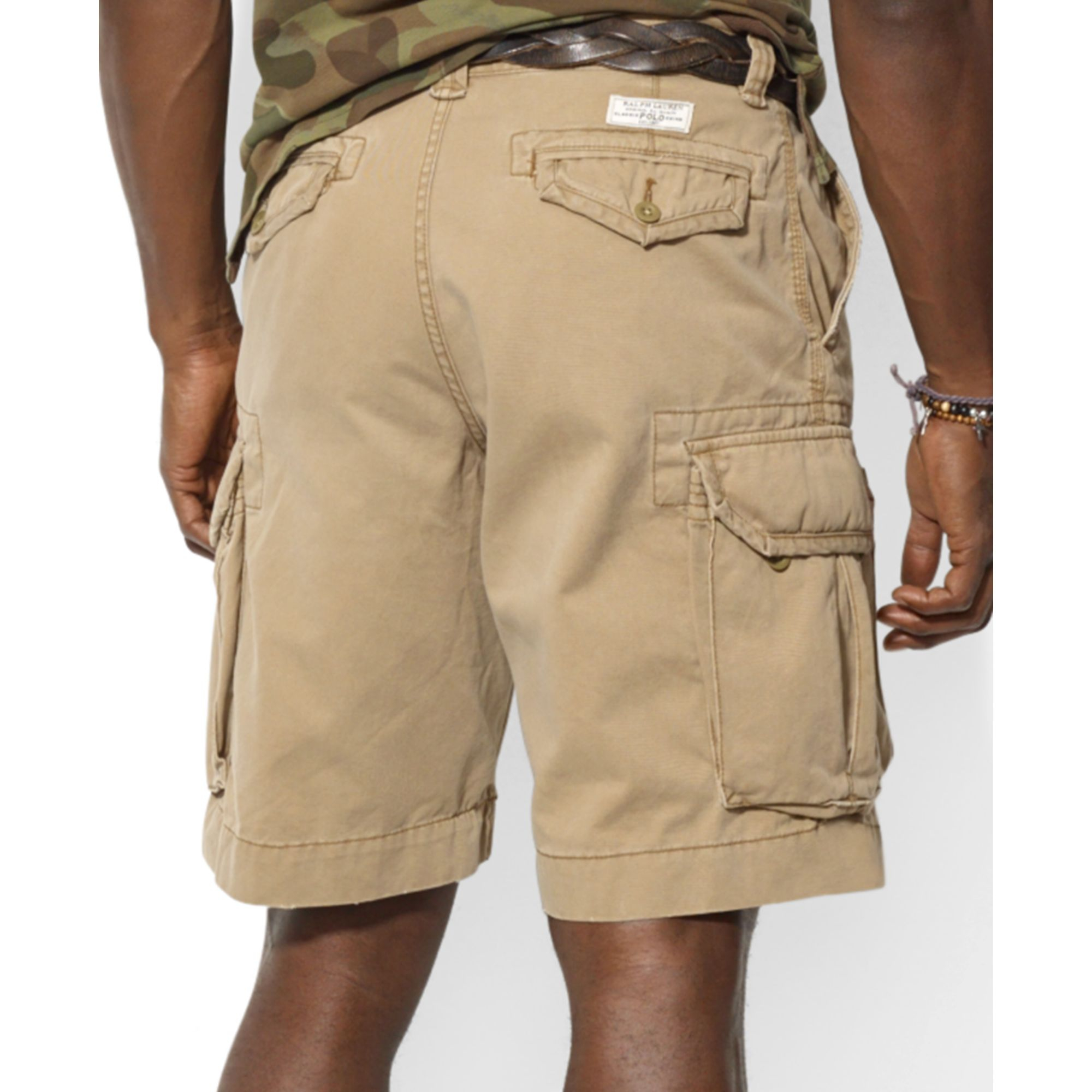 Ralph Lauren Big And Tall Gellar Cargo Shorts In Natural For Men Lyst