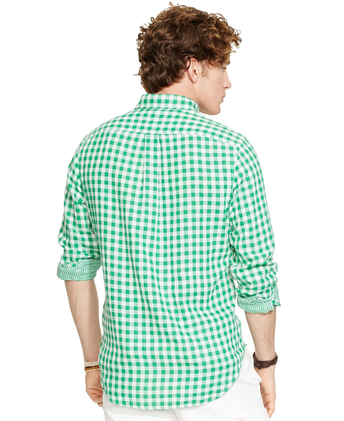 checkered polo men